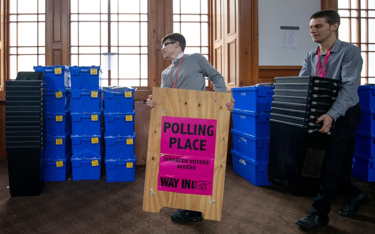 Ballot boxes and signs being dispatched to polling stations around Scotland, but Brits overseas fear they will miss out on vote after postal ballot delays - PA