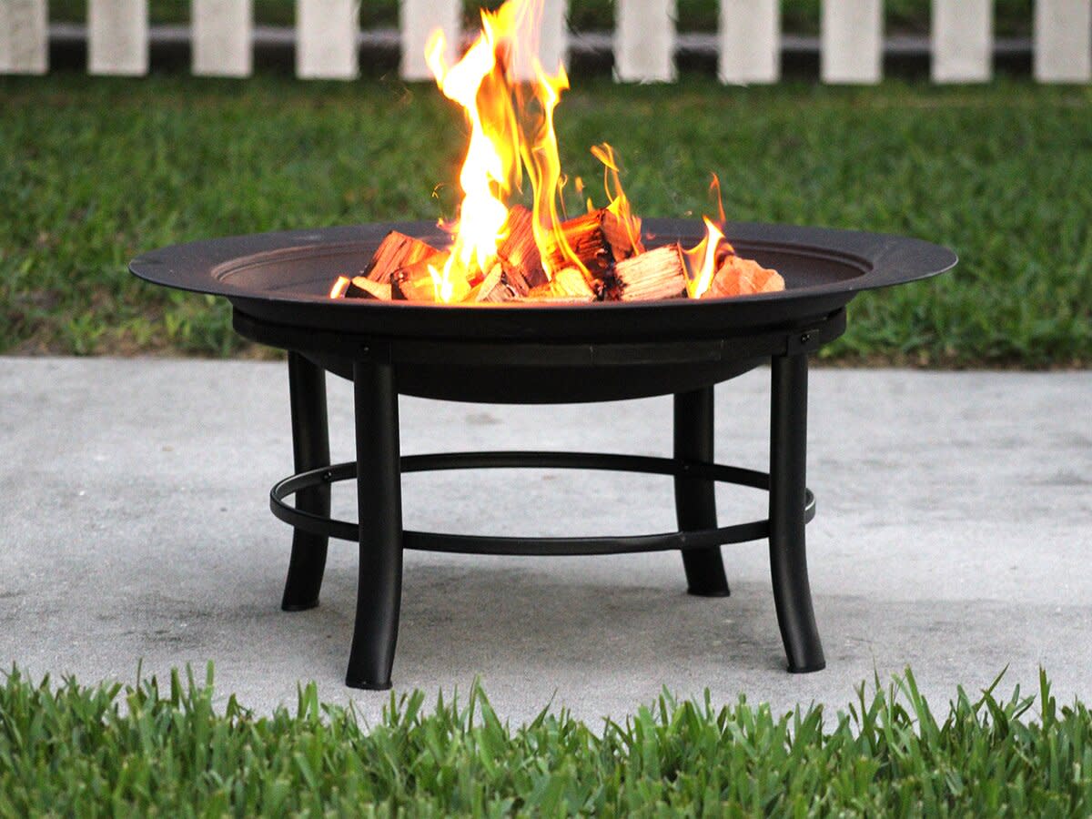 Mainstays 28" Fire Pit with PVC Cover and Spark Guard