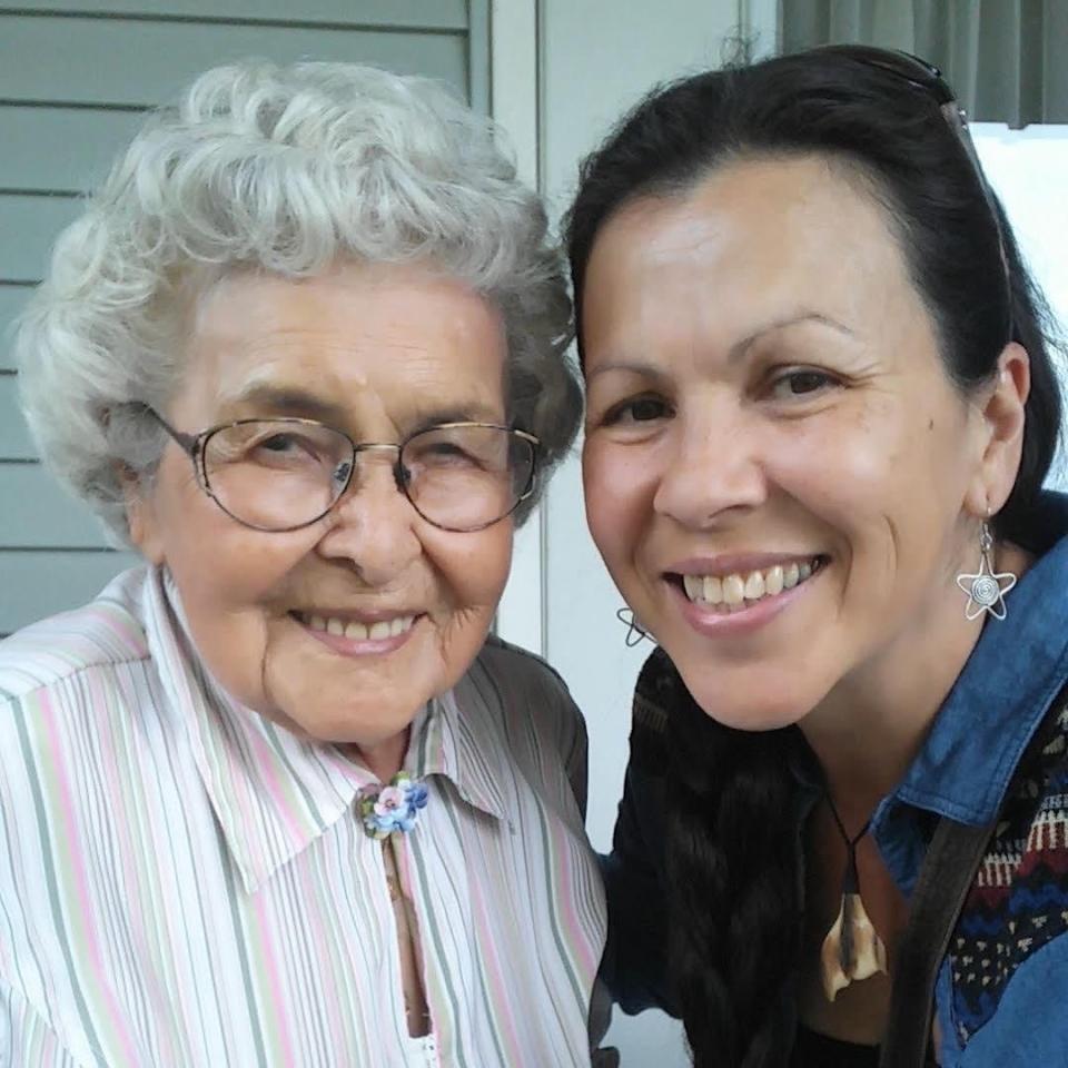 Kym Gouchie with her grandmother, Mary Gouchie, who was a language keeper and one of the last fluent speakers of the Dakelh Lheidli dialect.