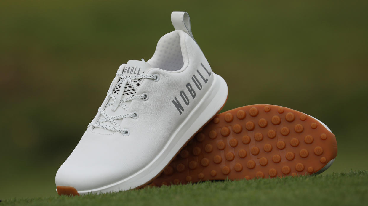  Nobull Leather Golf Shoe hero shot 