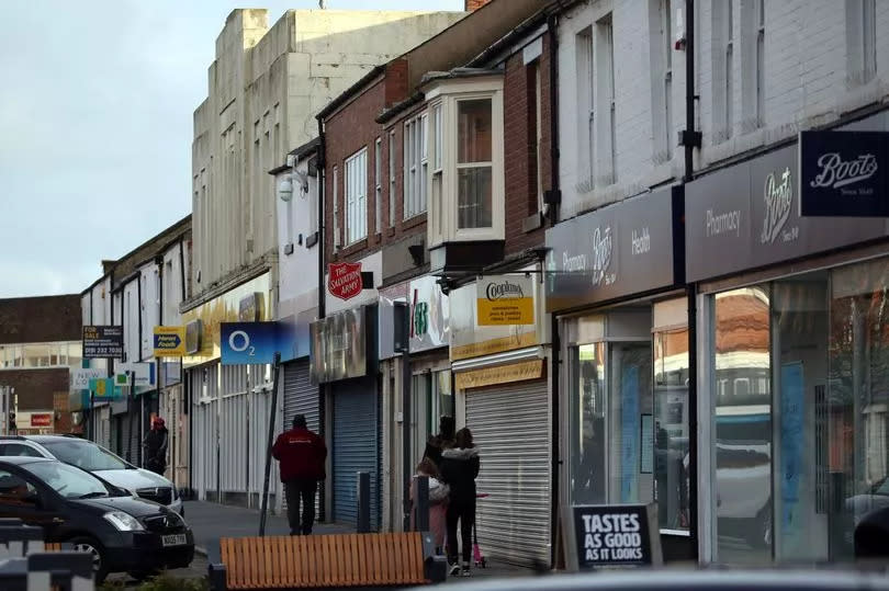 Ashington town centre and main shopping area