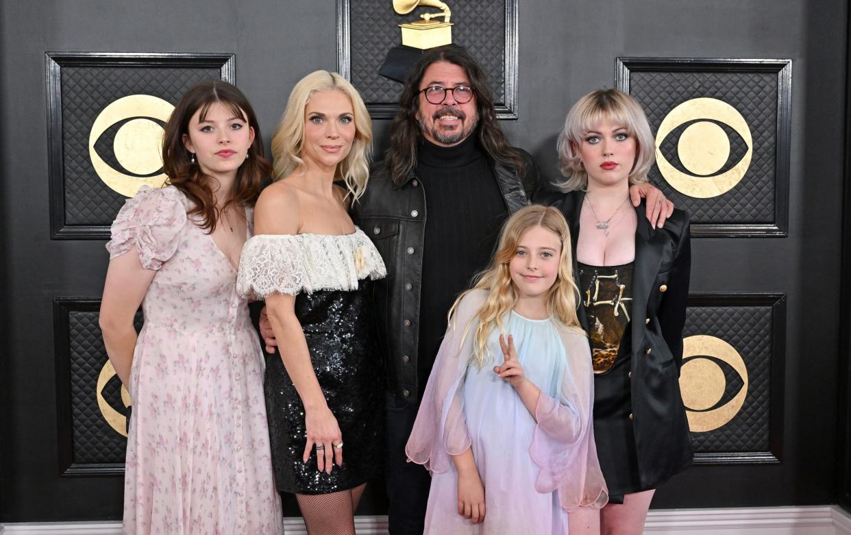 Grohl and Blum have three daughters – from left Harper, 15, Ophelia, 10, and Violet, 18. What of their feelings in this matter?