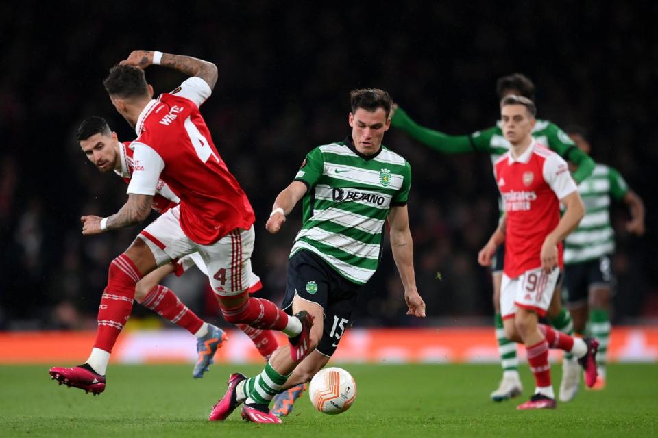 Target: Sporting midfielder Manuel Ugarte is of interest to Chelsea (Getty Images)