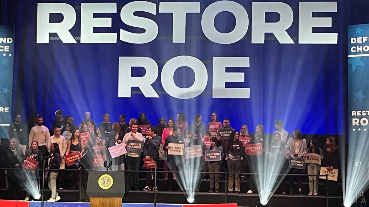 Biden Harris VA Rally Restore Roe v Wade 