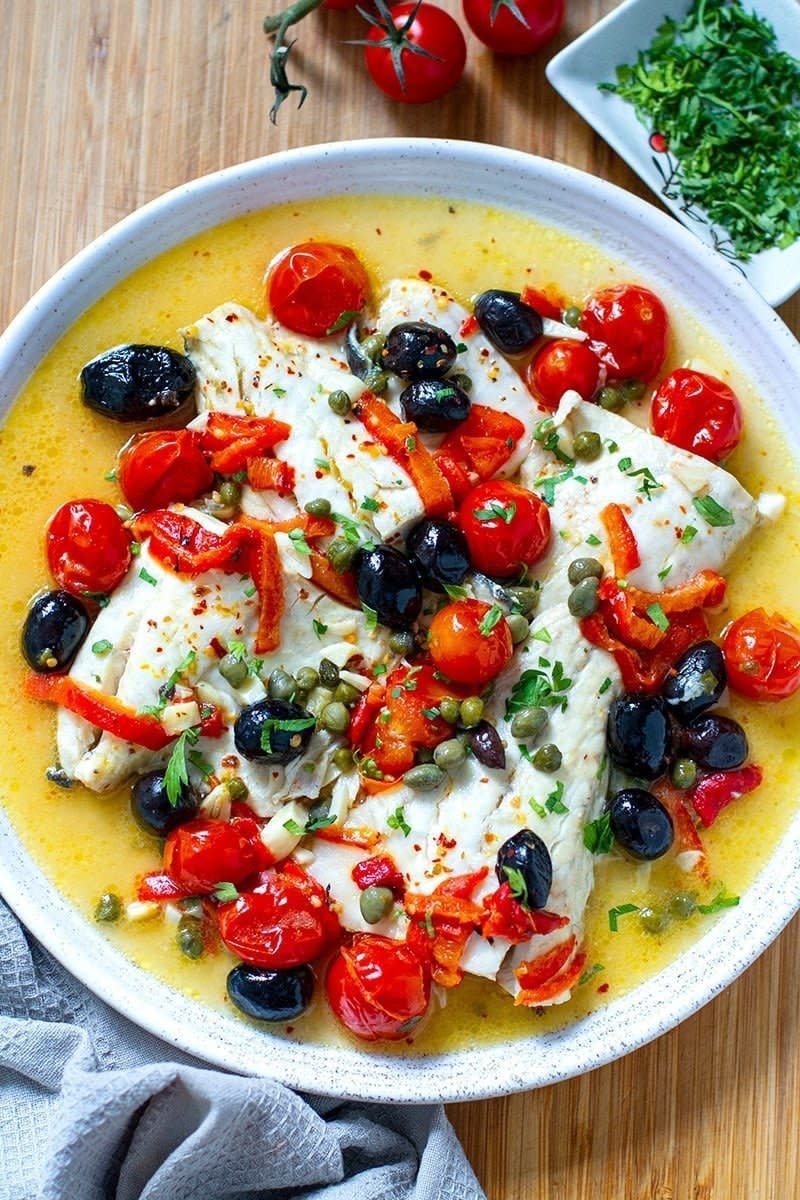 This works with fresh or frozen cod fillets, and the briny, Mediterranean-style broth adds a ton of flavor.Recipe: Cod with Tomatoes, Olives, and Capers