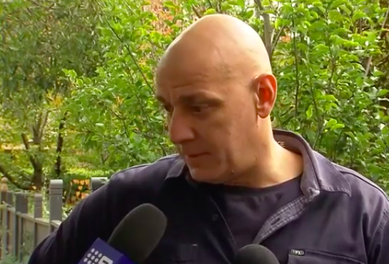 Artie the plumber was quick thinking at the crash scene. Photo: 7 News.