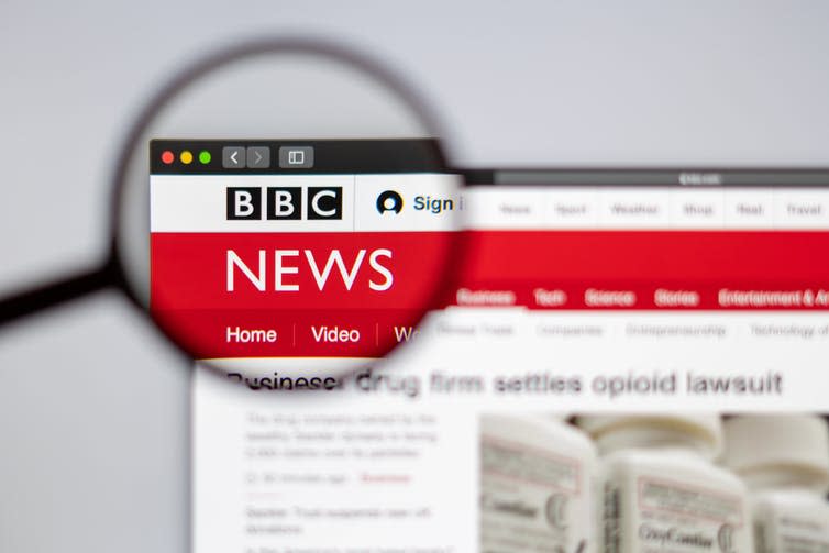 <span class="caption">BBC launched the first UK digital news service.</span> <span class="attribution"><span class="source">Anton Garin via Shutterstock</span></span>