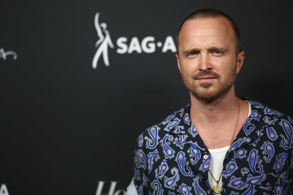 BEVERLY HILLS, CALIFORNIA - SEPTEMBER 20:  Aaron Paul attends The Hollywood Reporter And SAG-AFTRA Celebrate Emmy Award Contenders At Annual Nominees Night on September 20, 2019 in Beverly Hills, California. (Photo by Tommaso Boddi/WireImage)