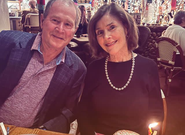 <p>Jenna Bush Hager/Instagram</p> George W. Bush (left) and Laura Bush