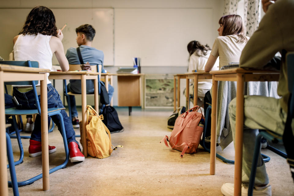 Kids inside a classroomn