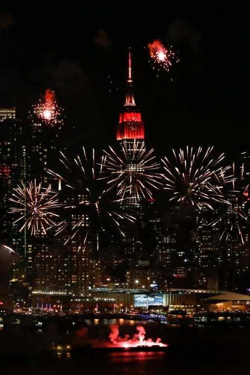 Fireworks burst over the New York skyline in honor of the Chinese Lunar New Year. Fortune tellers predict the monkey could spell trouble for presidential hopeful Donald Trump