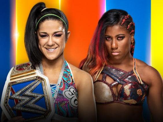 Bayley and Ember Moon collide at Summerslam (WWE)