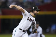 Arizona Diamondbacks starting pitcher Zac Gallen throws against the Tampa Bay Rays during the first inning of a baseball game Tuesday, June 27, 2023, in Phoenix. (AP Photo/Ross D. Franklin)