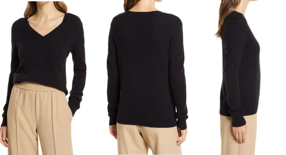 Nordstrom Cashmere Essential V-Neck Sweater - Nordstrom, $80 (originally $149)