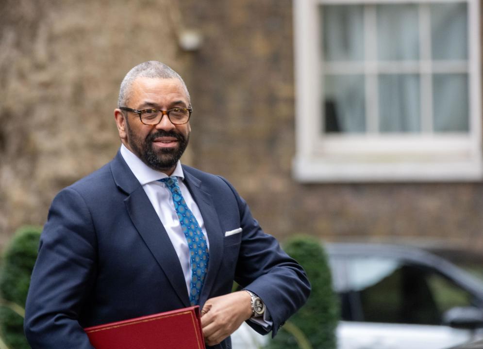 London, UK. 28th Feb, 2024. James Cleverly, Home Secretary, arrives at 10 Downing Street for a meeting with Ministers and police representatives Credit: Ian Davidson/Alamy Live News