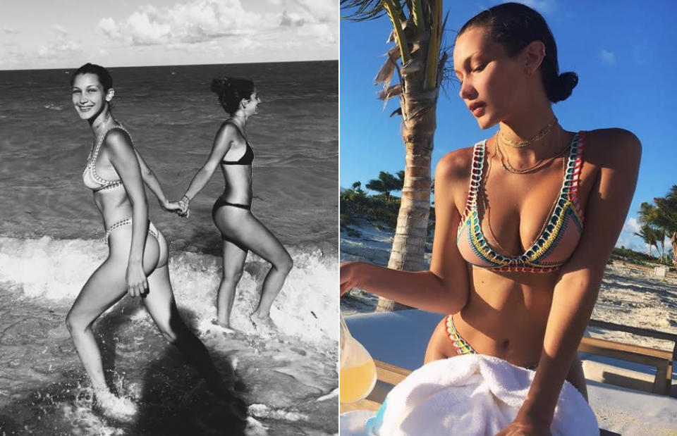 … la hermosa modelo Bella Hadid (19) – una de las mejores amigas de Kylie – con su figura de infarto le robara el protagonismo a la cumpleañera! (Fotos: Instagram/bellahadid)