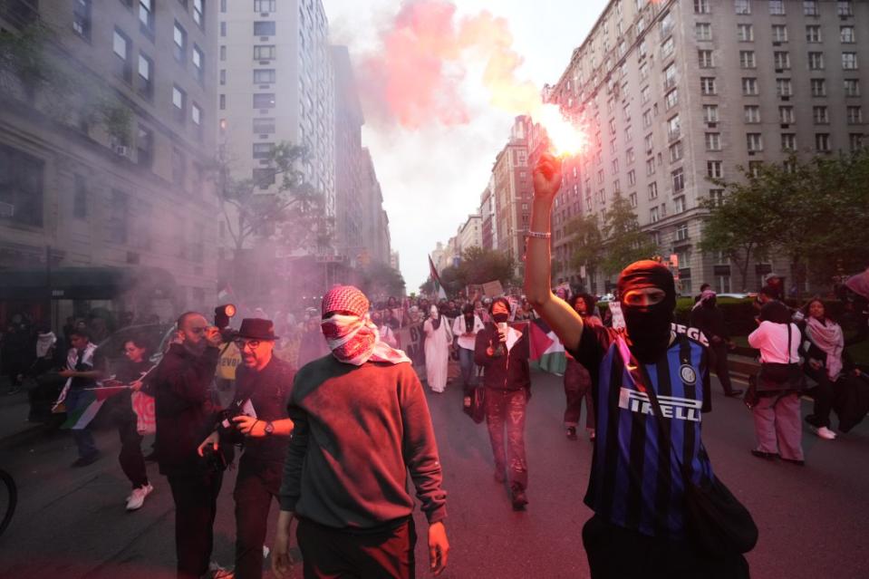 The chaos erupted after a mob of more than 1,000 protesters tried to descend on the Metropolitan Museum of Art’s Met Gala as part of a “Day of Rage” protest. James Keivom