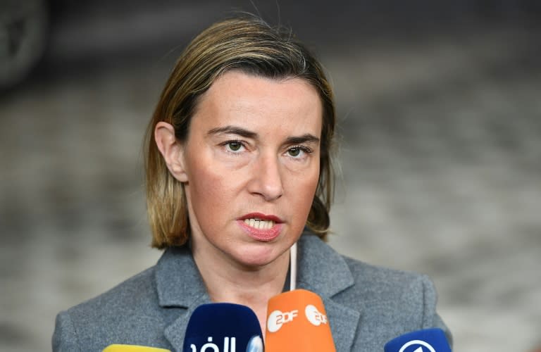 EU foreign policy chief Federica Mogherini said there was "profound" concern about the Balkans