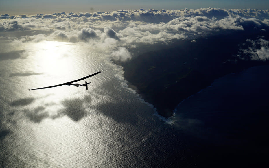 Solar Impulse passed over Oahu, Hawaii, on April 21, 2016. The aircraft was damaged in Hawaii, leading to an unexpected delay that extended the round-the-world trip to almost a year and a half. Solar Impulse arrived in Hawaii on July 3, 2015.