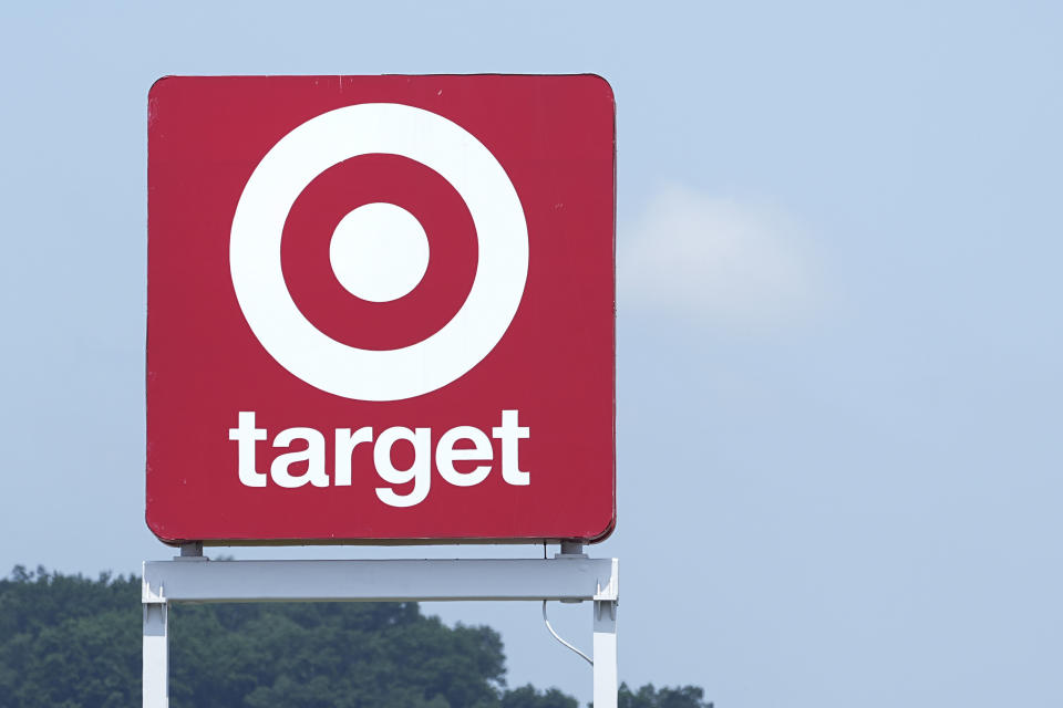 FILE - A sign outside a Target store is seen Wednesday, May 24, 2023, in Nashville, Tenn. Don't count on a favorite store being open on Easter Sunday. Several stores will be closed March 31, 2024, in observance of the holiday. (AP Photo/George Walker IV)