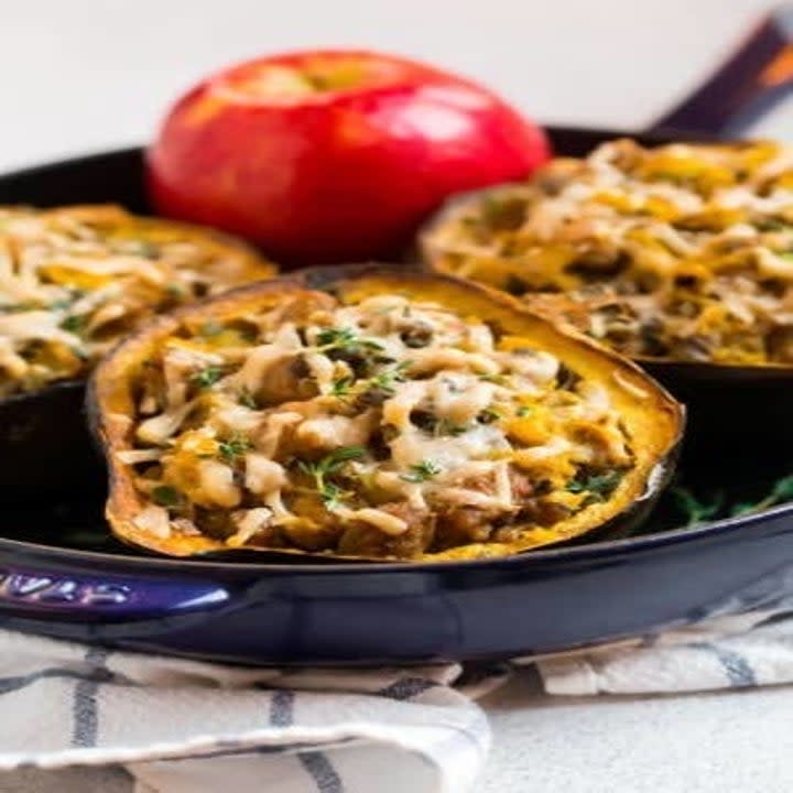 Sausage and Apple Stuffed Acorn Squash