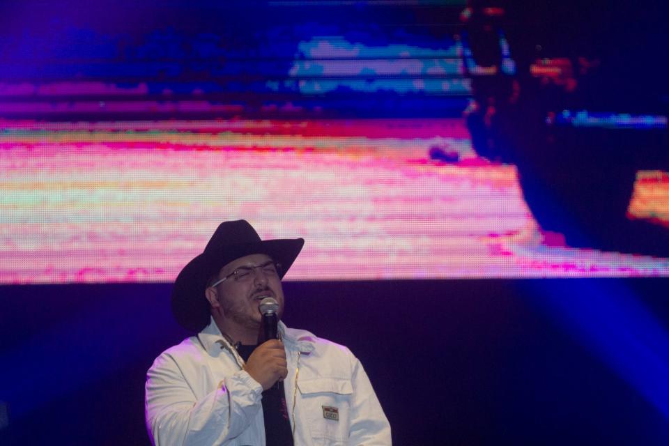 Grupo Frontera vocalist Adelaido Solís III "Payo" performs at the at the El Paso County Coliseum on Oct. 27, 2023.