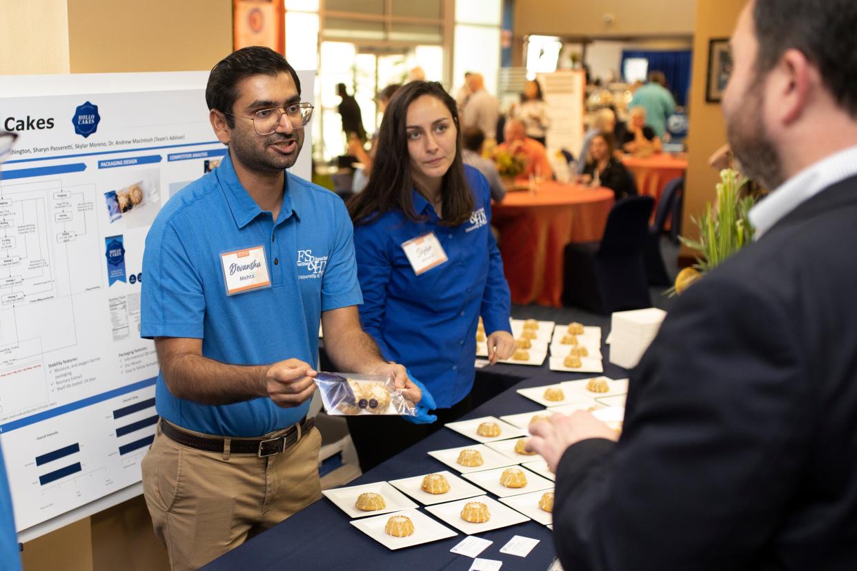 The Hullo Cake made its Gainesville debut at the May 5 Flavors of Florida event at Ben Hill Griffin Stadium, an annual celebration of food and drink made with UF/IFAS-created crops and expertise.