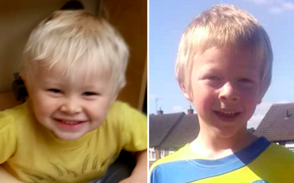 <em>Two-year-old Casper Platt-May (left) and six-year-old Corey Platt-May were killed when they were mowed down by Brown (PA)</em>