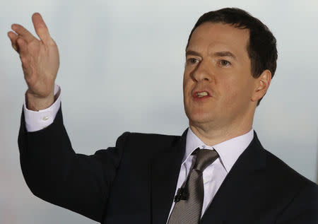 Britain's Chancellor of the Exchequer George Osborne speaks during a news conference in central London January 5, 2015. REUTERS/Luke MacGregor