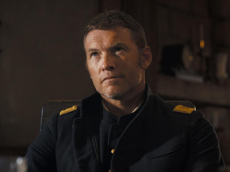 Sam Worthington as First Lt. Trent Gephardt in "Horizon: An American Saga – Chaper 1."