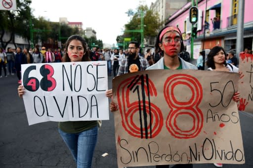 FOTOS | Así fue la marcha a 50 años de la matanza de Tlatelolco