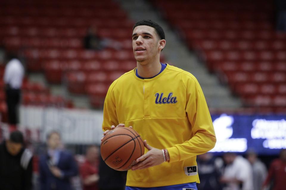 Lonzo Ball led the Bruins to the Sweet 16 in the NCAA tournament this season. (AP) 
