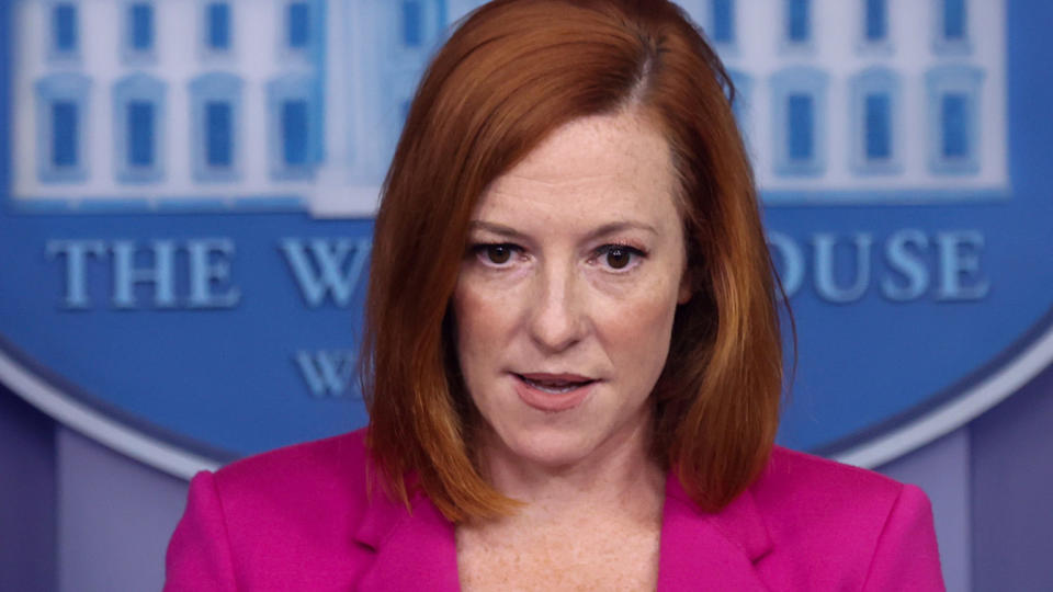White House Press Secretary Jen Psaki holds the daily press briefing at the White House in Washington, U.S. August 4, 2021. (Jonathan Ernst/Reuters)
