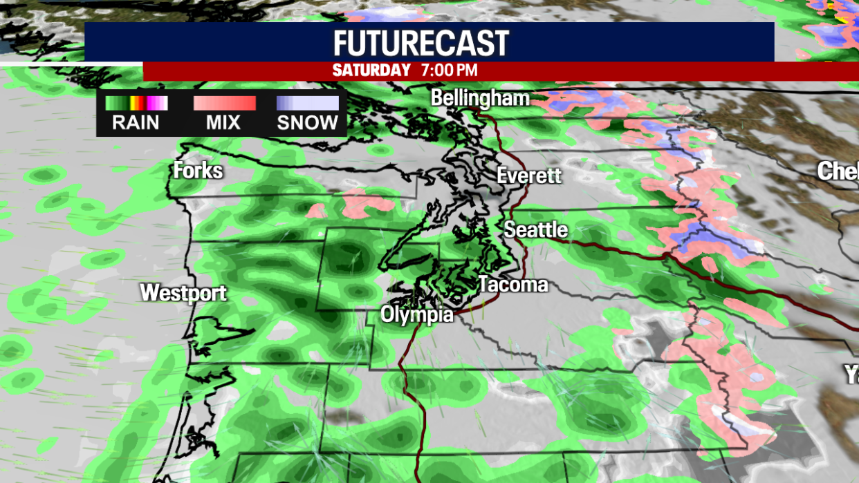 <div>Futurecast at 7 p.m. Saturday</div> <strong>(FOX 13 Seattle)</strong>
