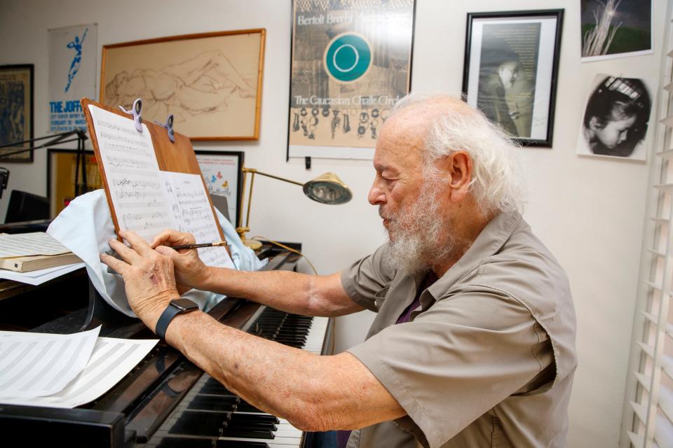 Composer Stanley Walden, inside his home in Palm Springs, Calif., on August 1, 2022. 