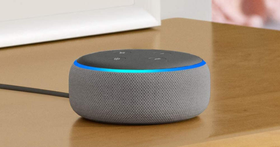 It's a mini smart home hub and Bluetooth speaker in one. (Photo: Amazon)