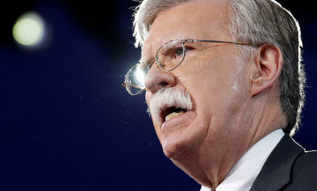 FILE PHOTO - Former U.S. Ambassador to the United Nations John Bolton speaks at the Conservative Political Action Conference (CPAC) in Oxon Hill, Maryland, U.S. February 24, 2017. REUTERS/Joshua Roberts/File Photo