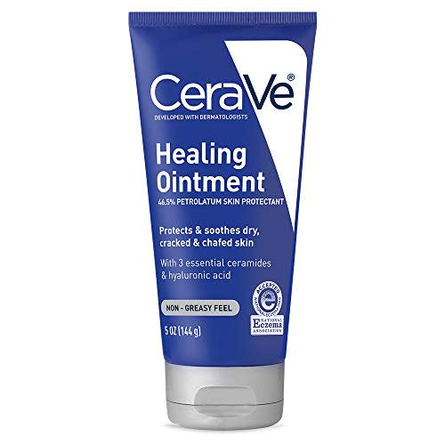 CeraVe Healing Ointment | 5 Ounce | Cracked Skin Repair Skin Protectant with Petrolatum Ceramides | Packaging may Vary