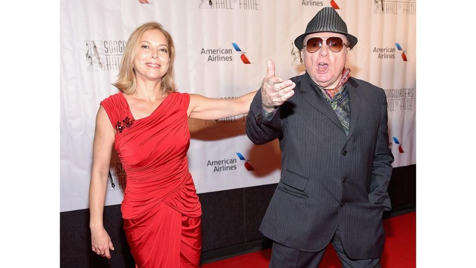NEW YORK, NY - JUNE 18:  Singer-songwriters Shana Morrison and Sir Van Morrison attend the Songwriters Hall Of Fame 46th Annual Induction And Awards  at Marriott Marquis Hotel on June 18, 2015 in New York City.  (Photo by Michael Loccisano/Getty Images for Songwriters Hall Of Fame)