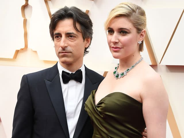 Steve Granitz/WireImage 'Barbie' writers Greta Gerwig and Noah Baumbach.