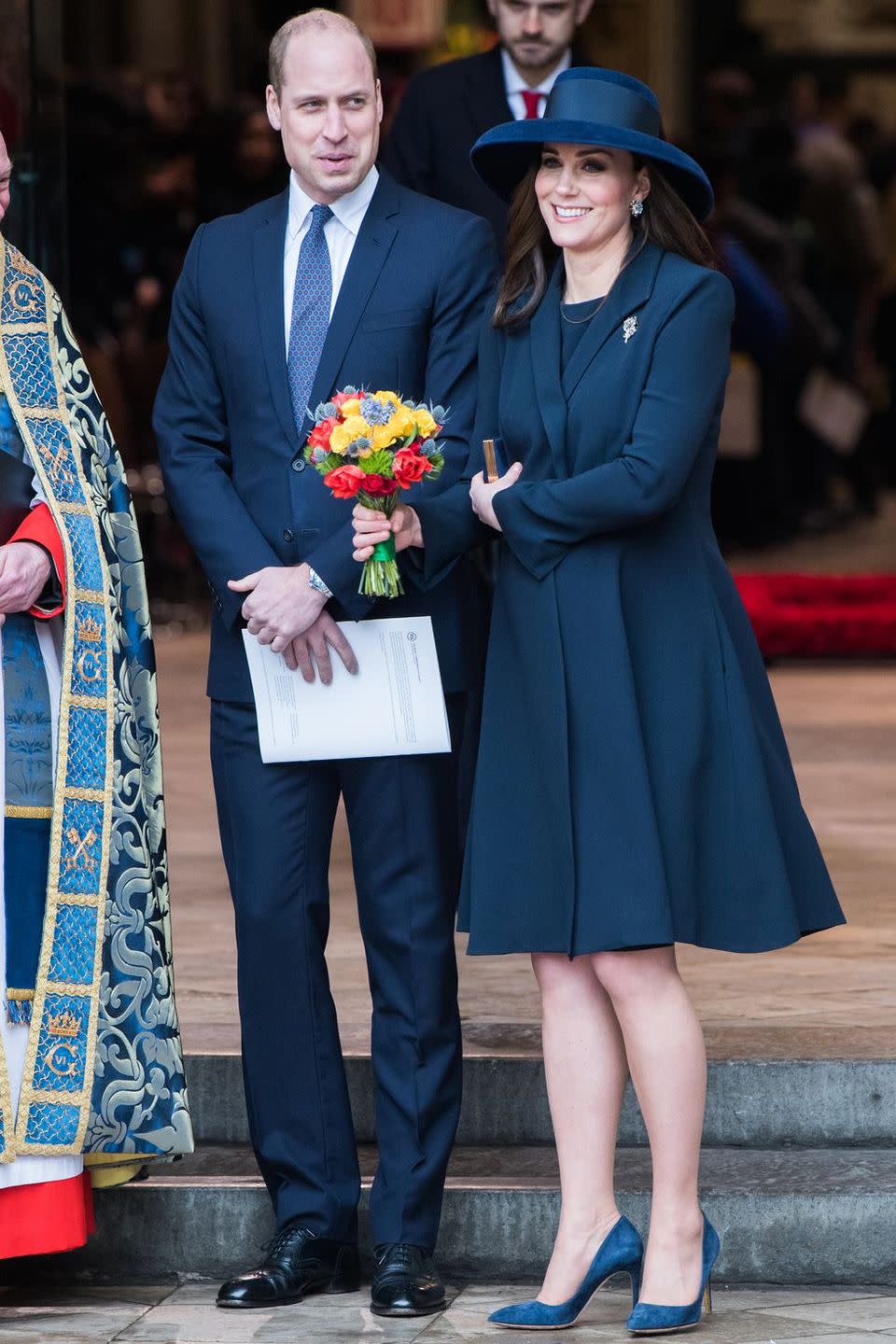 <p>It was all-blue for the duchess in a Beulah London dress and coat set at the Commonwealth Day service. </p>