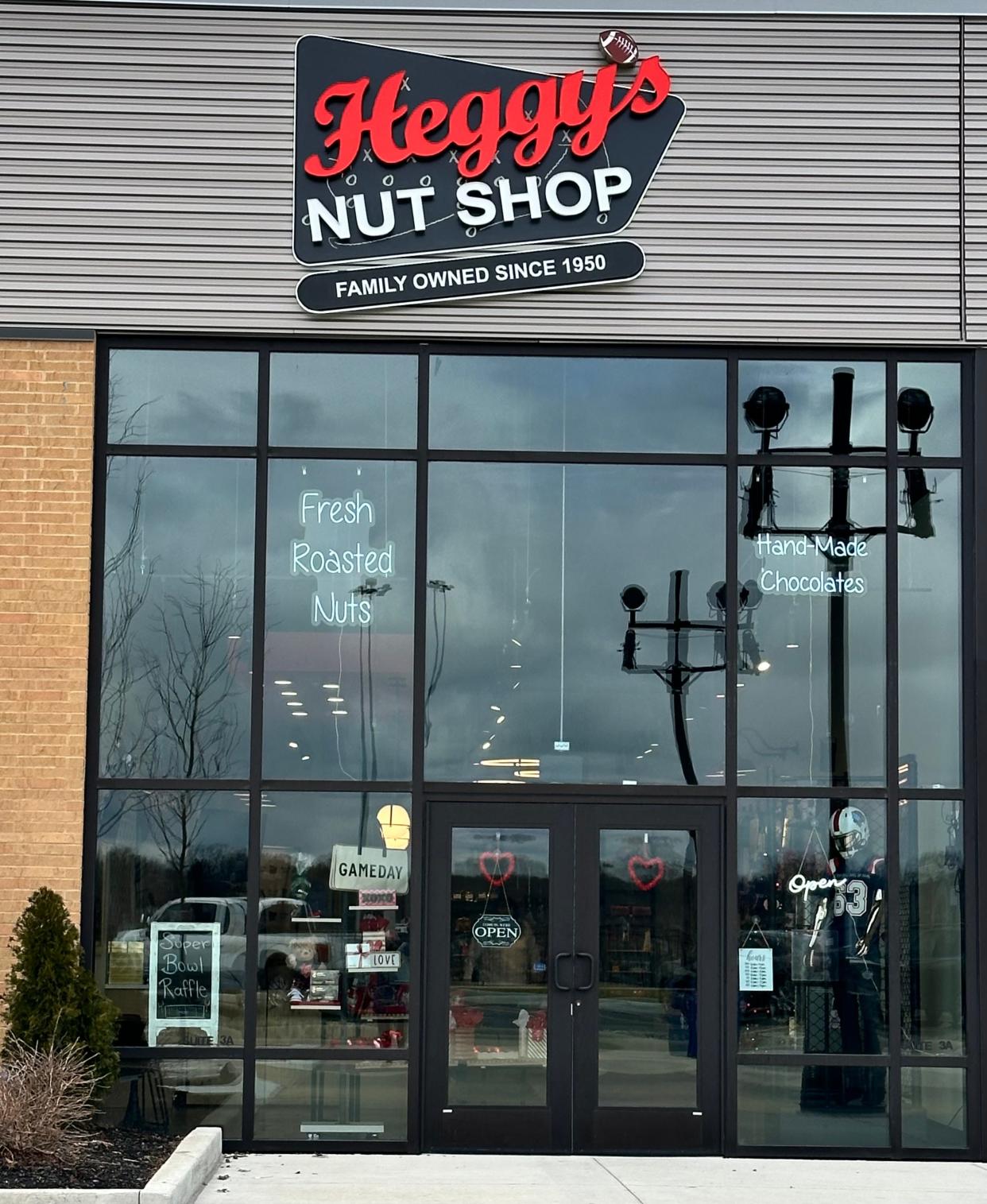Heggy's Nut Shop has opened its location in the Fan Engagement Zone at Hall of Fame Village.