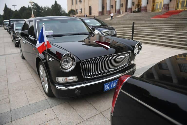 The Red Flag limousine, which was used by French Prime Minister Edouard Philippe on a recent trip to Beijing, has seen sales surge 662 percent in the first 10 months of the year while overall car sales are struggling