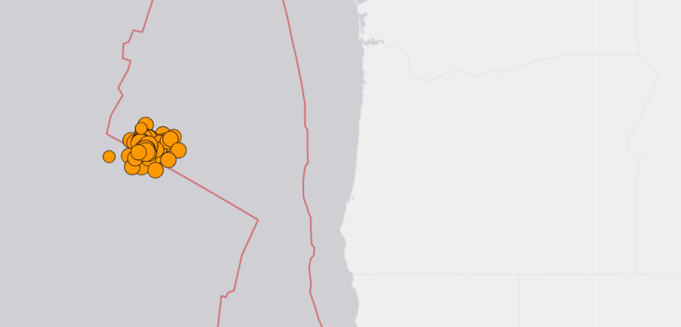 A cluster of earthquakes have been recorded off the Oregon Coast.