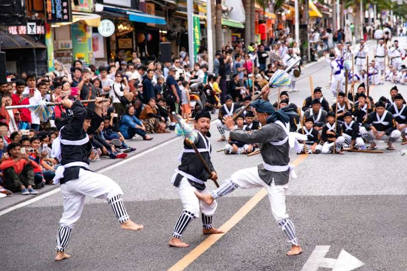 今年首里城祭的琉球武術表演。（首里城公園官方臉書）