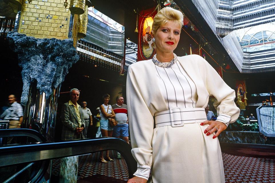 Ivana Trump, Donald Trump's first wife, in lobby of Trump Casino in Atlantic City, 1987.