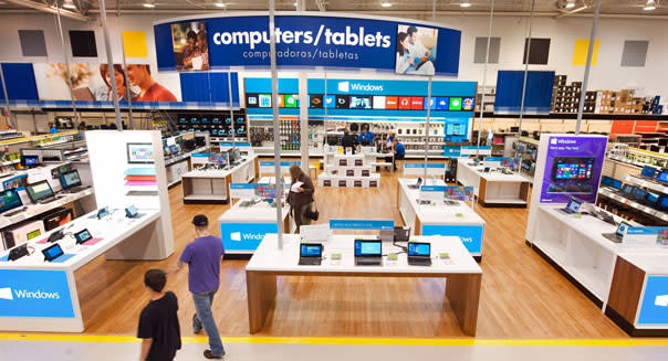 <b class="credit">AP</b>A Microsoft Windows store at Best Buy.