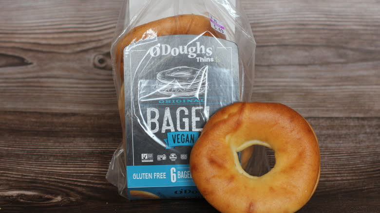 O'Doughs bagel with package