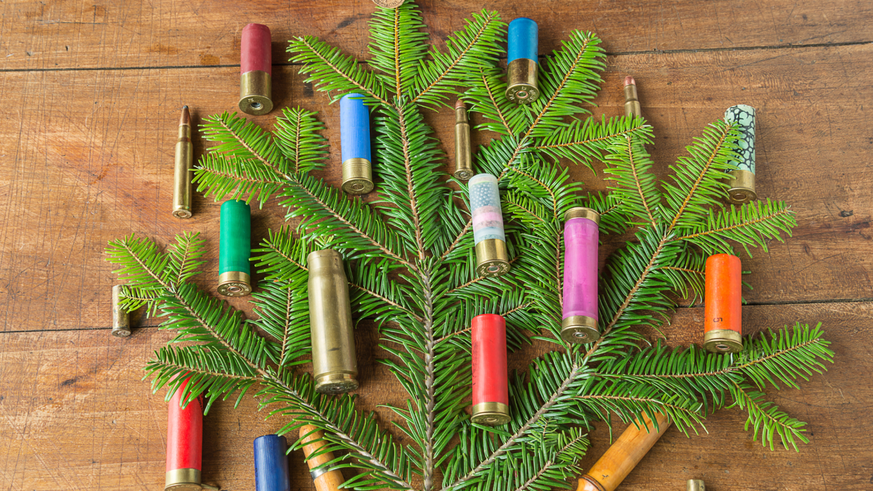 Christmas tree with bullets