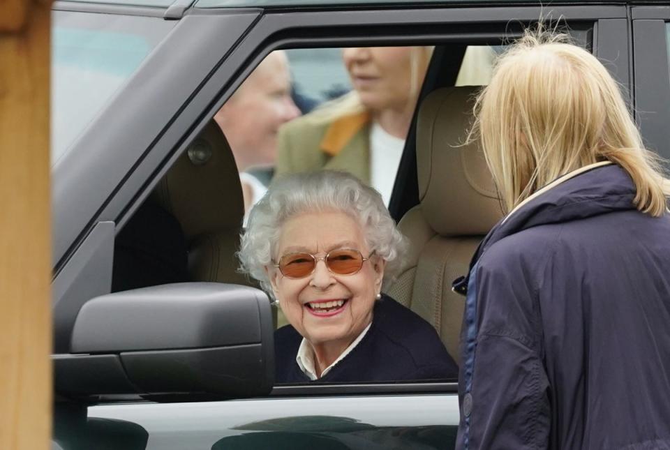 Queen Elizabeth II at the Royal Windsor Horse Show, Windsor. (PA)